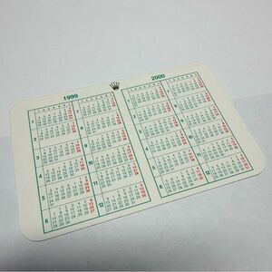 ROLEX Calendar Card 1999-2000 year